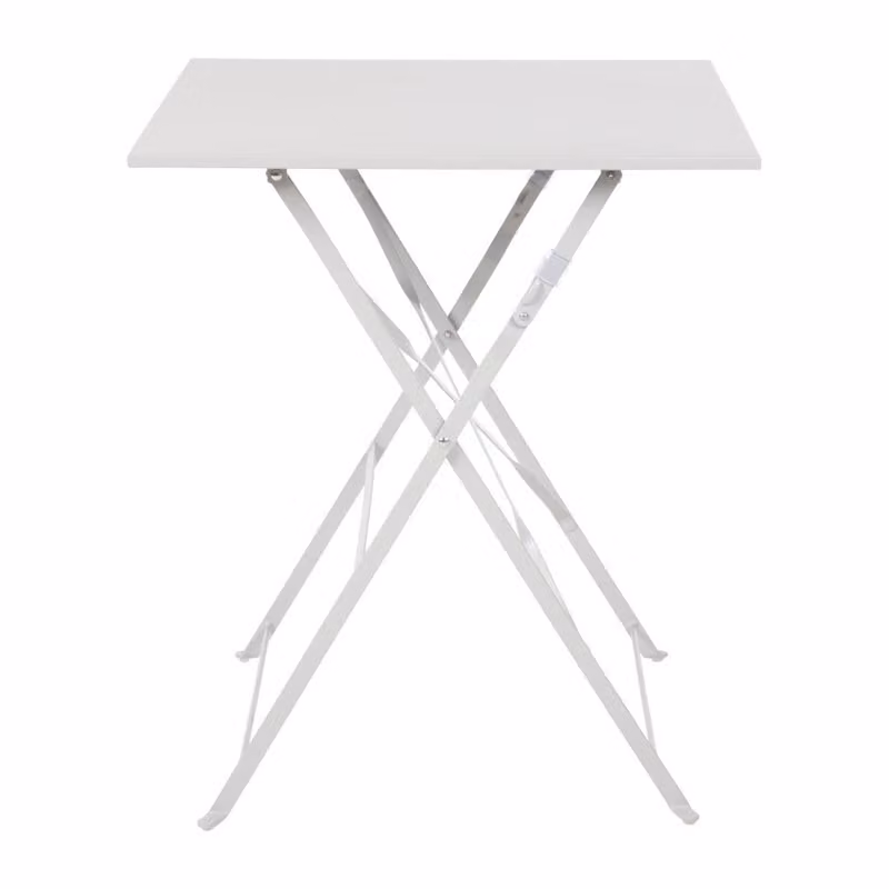 Tavolo pieghevole quadrato da giardino Bolero, grigio acciaio, 60 cm