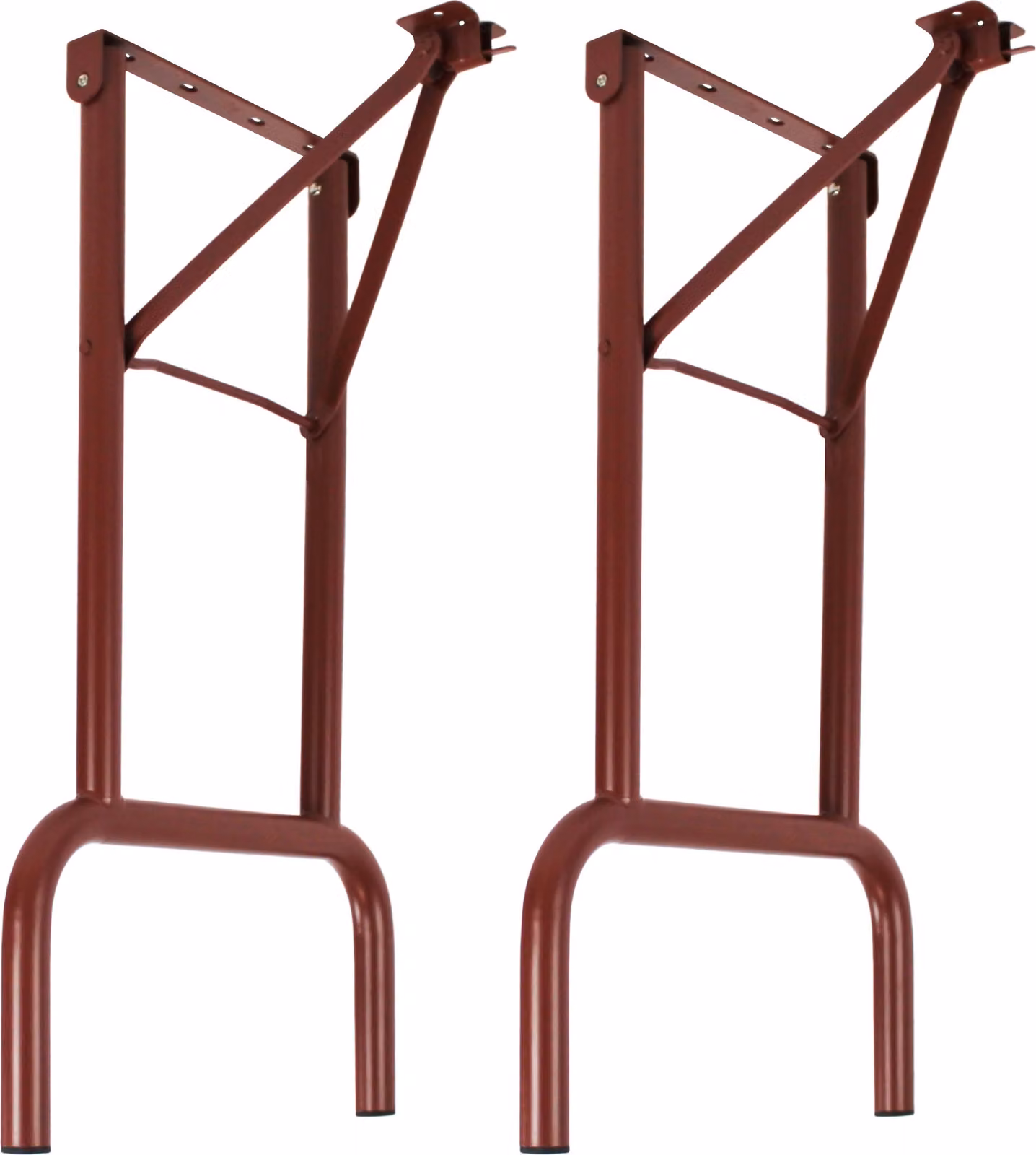 Natural Goods Berlin 2x telaio per tenda da birra in metallo nero per set di tende da birra pieghevoli - gambe del tavolo, gambe della panca per tavolo da birra, set di panche da birra per esterni - telaio del tavolo 70 cm x 42 cm, rosso scuro