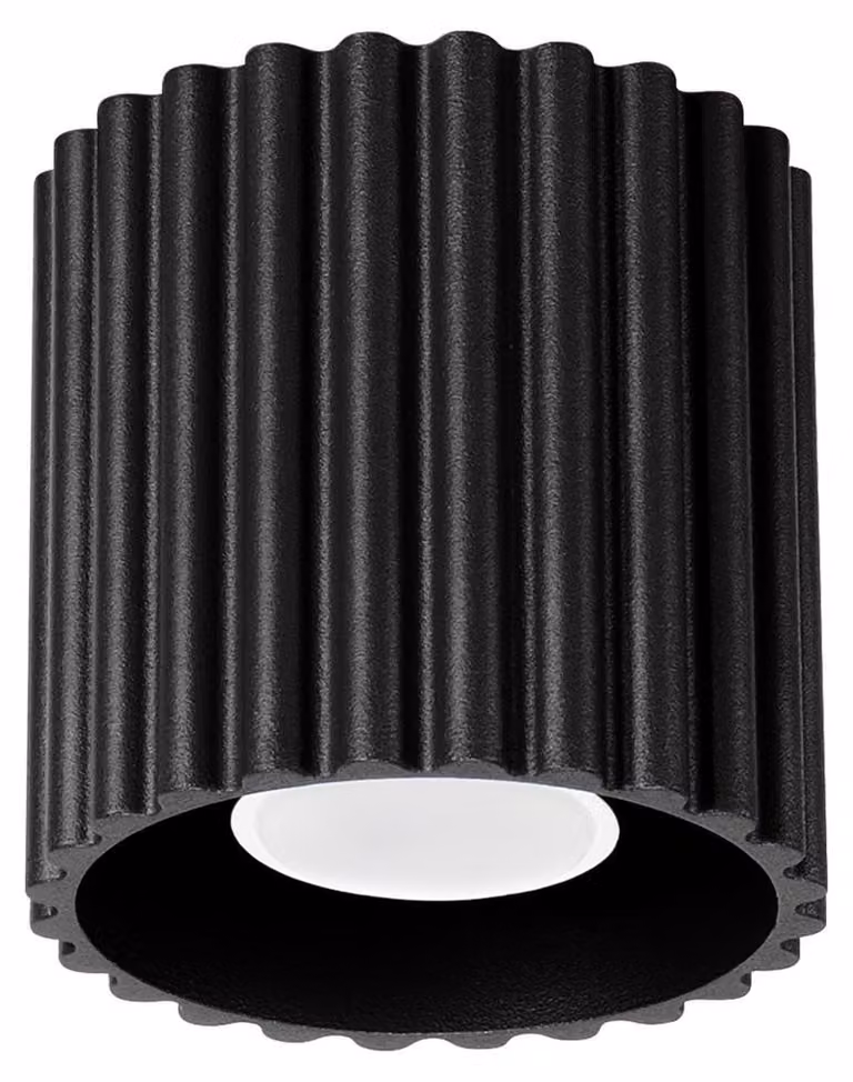 Lampada da soffitto AURA 1 nero GU10 1xGU10 10W alluminio 10x10x10cm Sollux Lighting