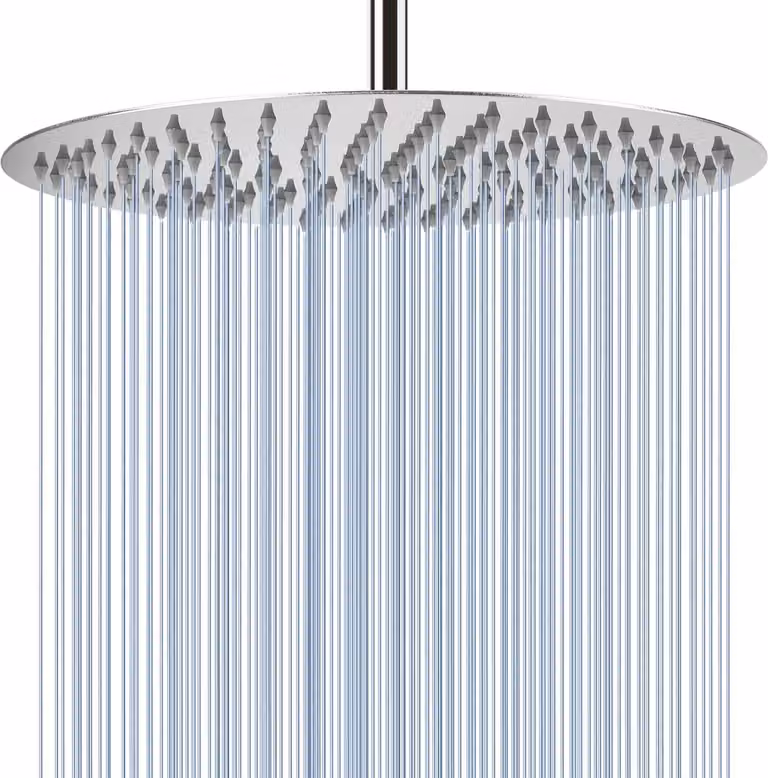 Doccia a soffione, di dimensioni extra-large, 40 cm di diametro, realizzata in acciaio inossidabile, adatta per il montaggio a parete o a soffitto