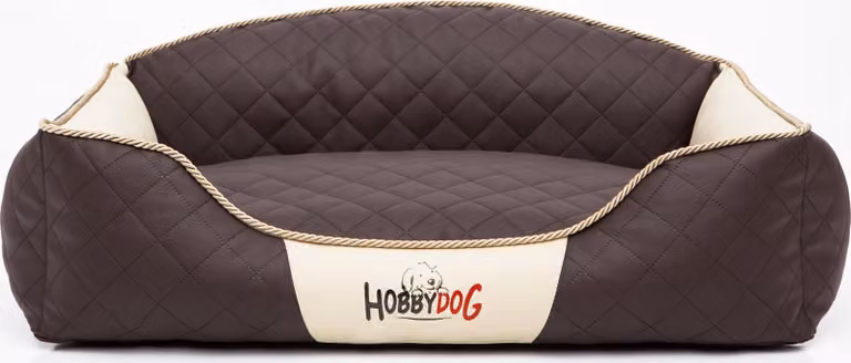 Cuscino per cani Cesto per cani Divano per cani domestici Lavabile - Elite - 84 x 65 x 28 cm [taglia: XL] - Marrone con beige