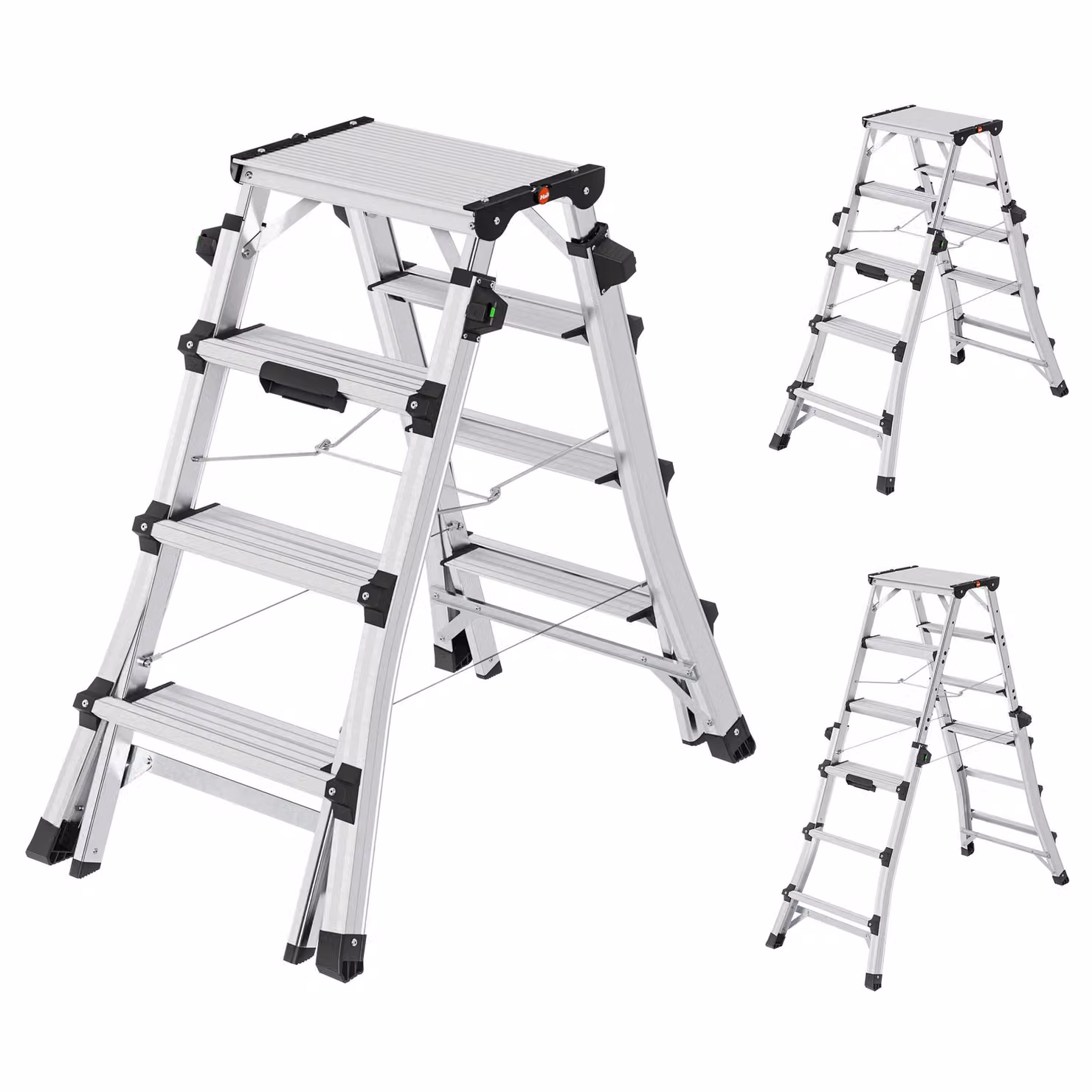 Scaletta Hailo D100 TL TopLine con montanti telescopici 2x4-2x6 gradini