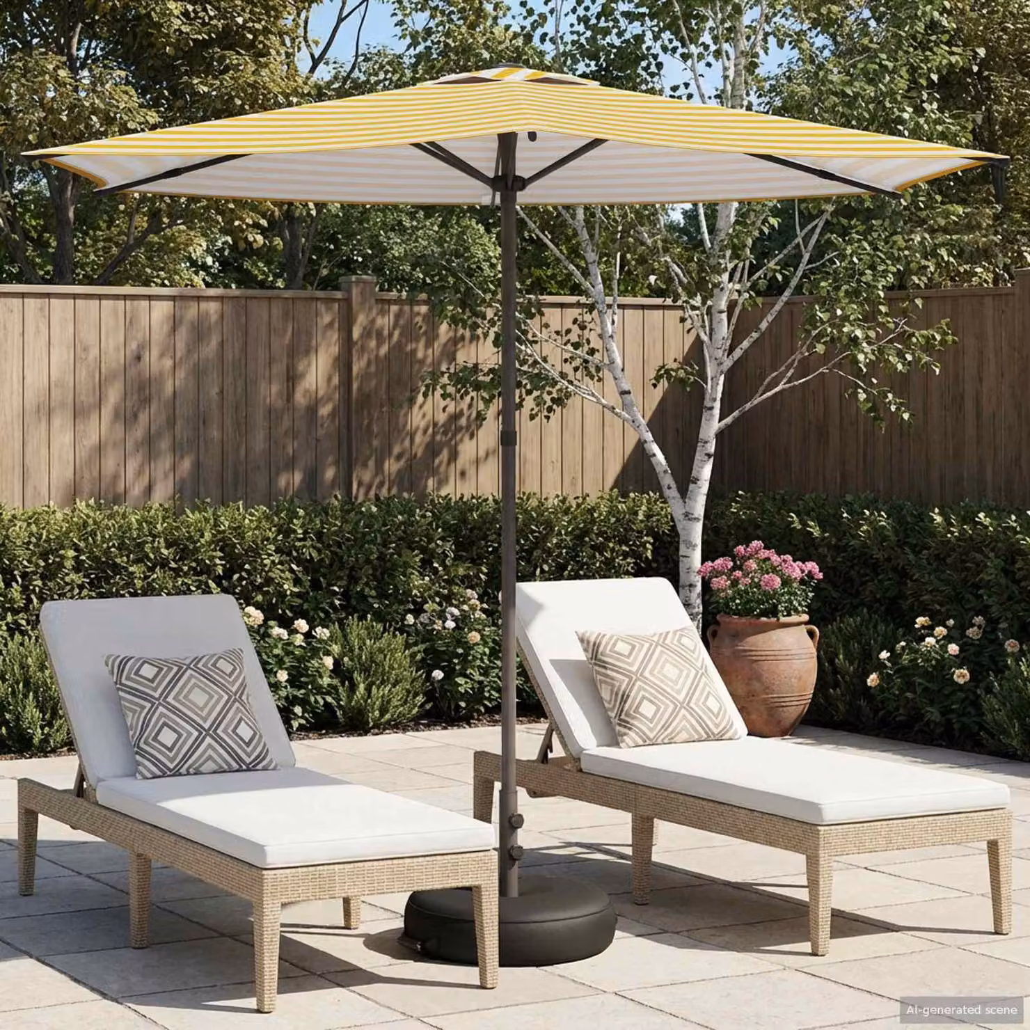 Maison Exclusive - Ombrellone da giardino rettangolare, 2,7 x 2,7 m, in poliestere