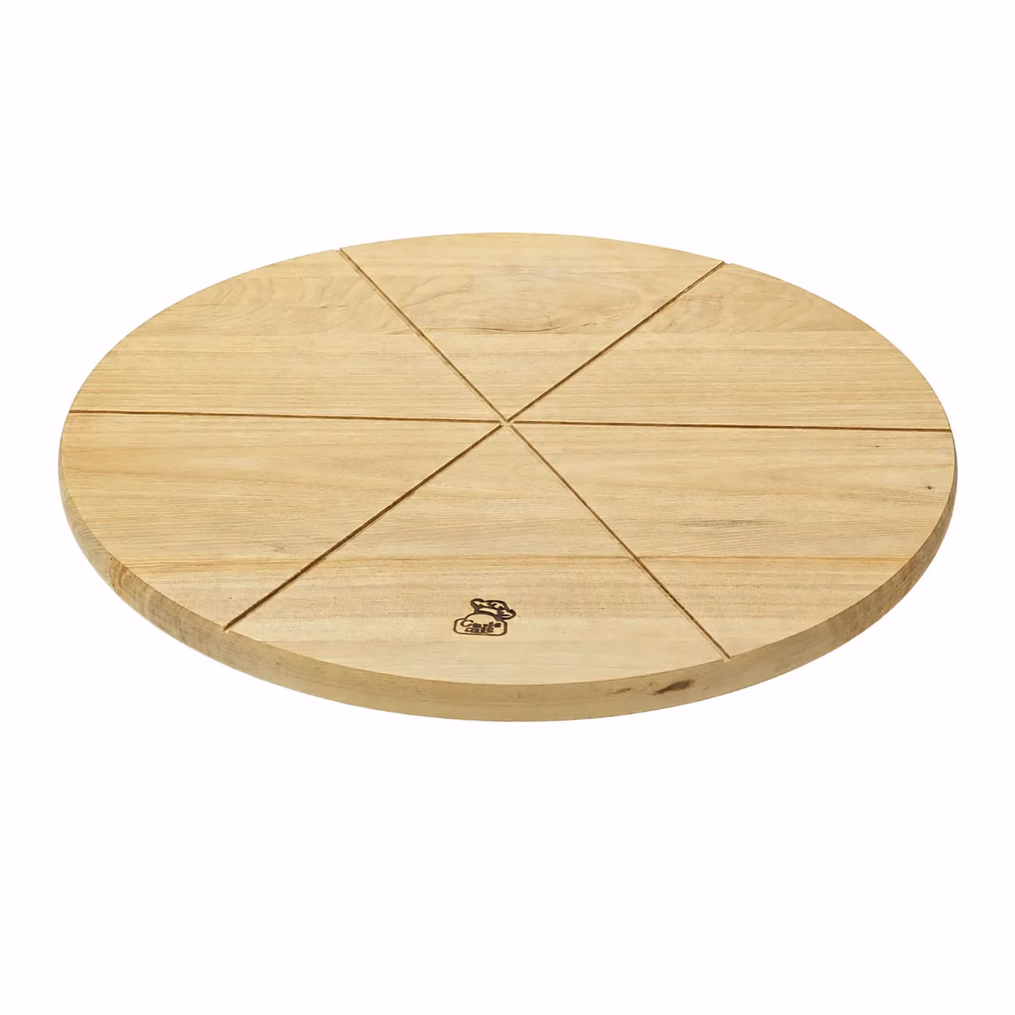 GUSTO CASA Tagliere girevole rotondo in legno marrone Diametro: 35 cm – 1