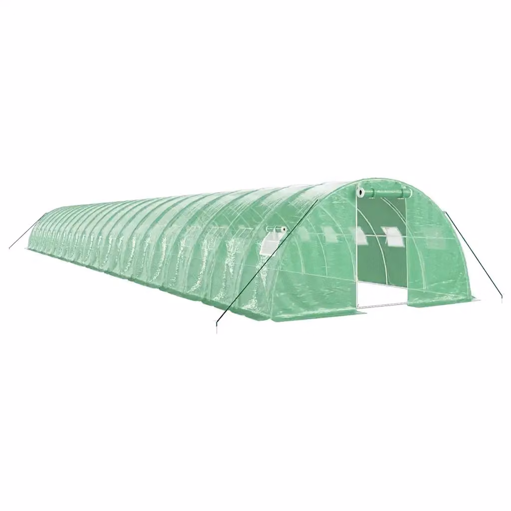 Serra Videx con Telaio in Acciaio Zincato Verde e Copertura in Policarbonato 88 m², L: 22 m, P: 4 m, H: 2 m – 2