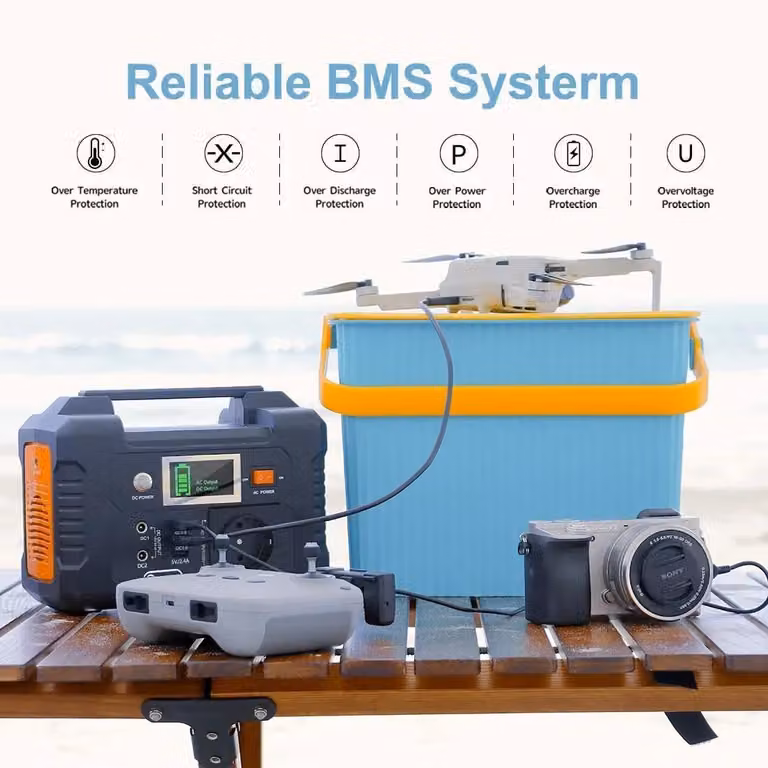 Stazione di ricarica portatile - E200 - 151 Wh - 230 V CA, 200 W di potenza continua - CC 9-12 V/10 A, 120 W max - Batteria agli ioni di litio - Presa UE