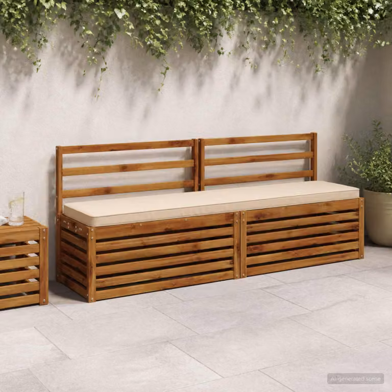 Cuscino per Panchina vidaXL VUGHT in Poliestere, Colore Beige, Rivestimento Lavabile e Resistente ai Raggi UV
