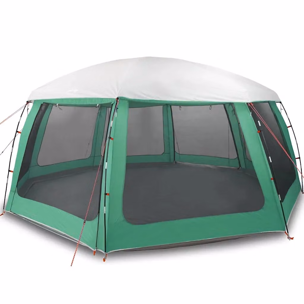 Tenda da piscina con patta rimovibile e pareti in rete verde L: 690 cm x P: 690 cm – 2