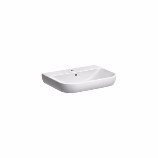 Geberit Smyle lavabo 500230, 65x48cm, avec trou pour robinetterie et trop-plein, 500.230.01.1, 500.230.01.1
