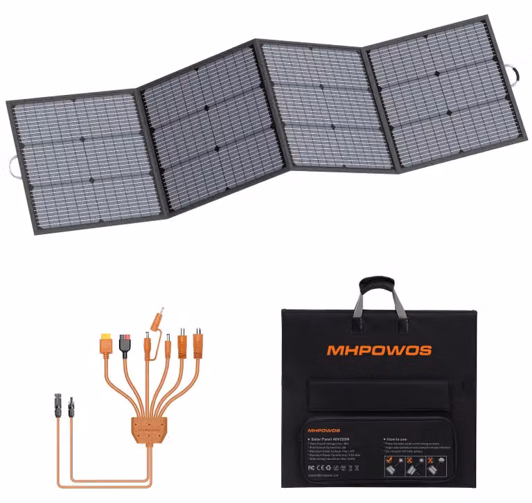 Pannello solare - Pannello fotovoltaico - Pannello per l'energia solare - Caricatore solare - Pannello solare per sistemi off-grid - Potenza: 220W