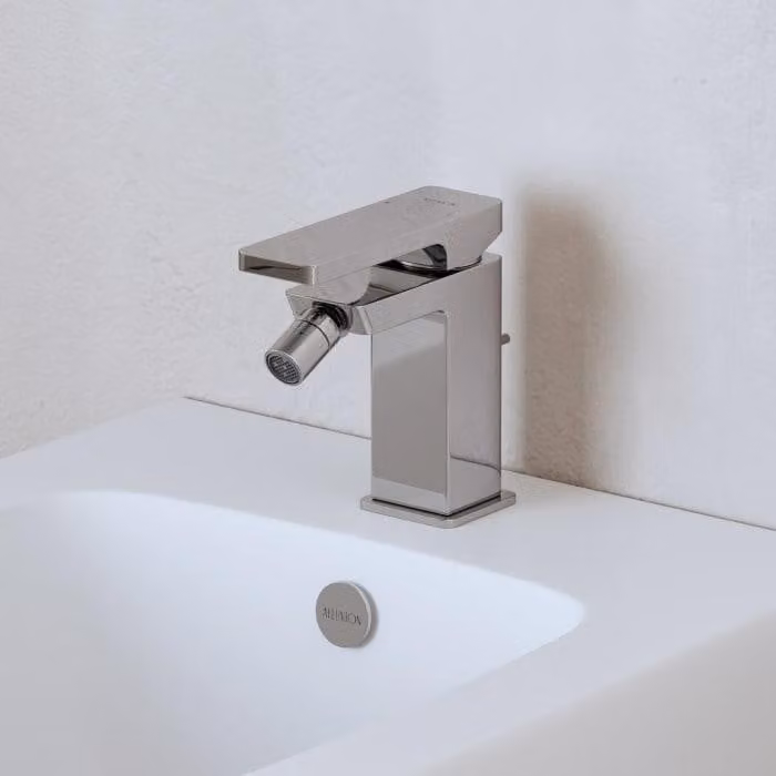 ALLUVION Mercur: miscelatore monocomando per bidet con sistema di scarico a tirante