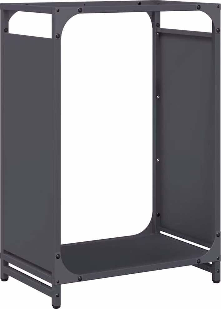 Rastrelliera per Legna da Ardere Antracite 44x28x65 cm