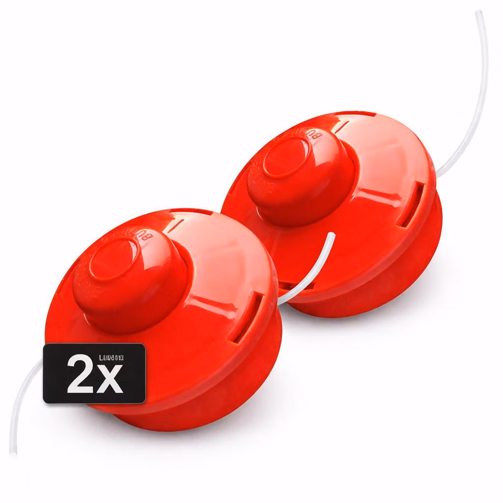 NEMAXX® FS2 Tap & Go Testina a filo semiautomatica doppio filo per decespugliatore M10x1,25 sinistra 2mm Ø380mm Arancione 2pz