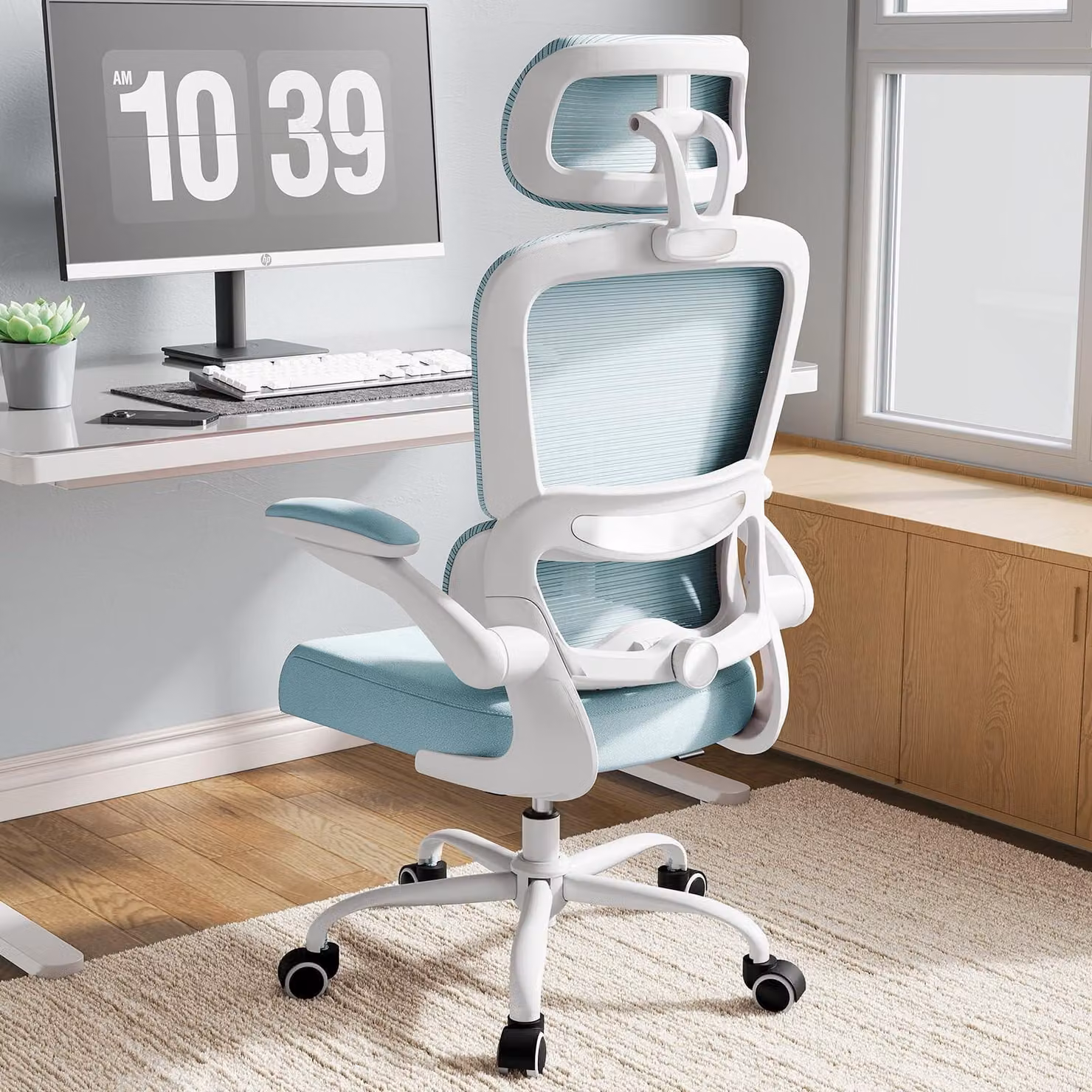 Sedia da ufficio ergonomica con supporto lombare regolabile