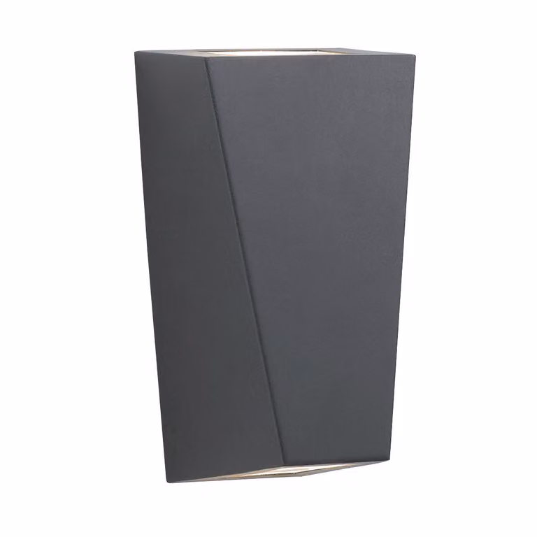 Lampada da parete per esterni in vetro acciaio inox GU10 IP44 Up Down H: 22 cm nero 2 luci moderna lampada da parete per esterni