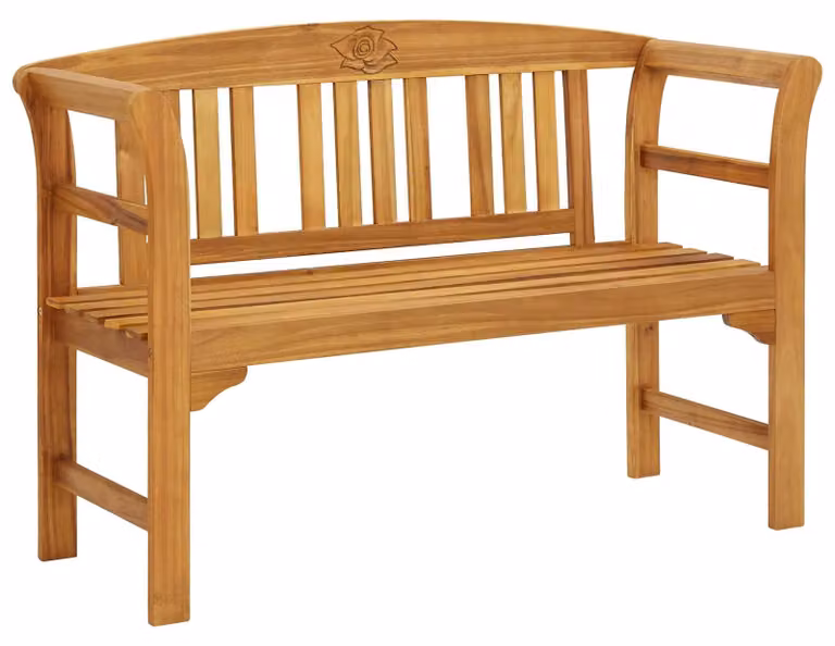 Panchina da Giardino 114 cm in Legno Massello di Acacia