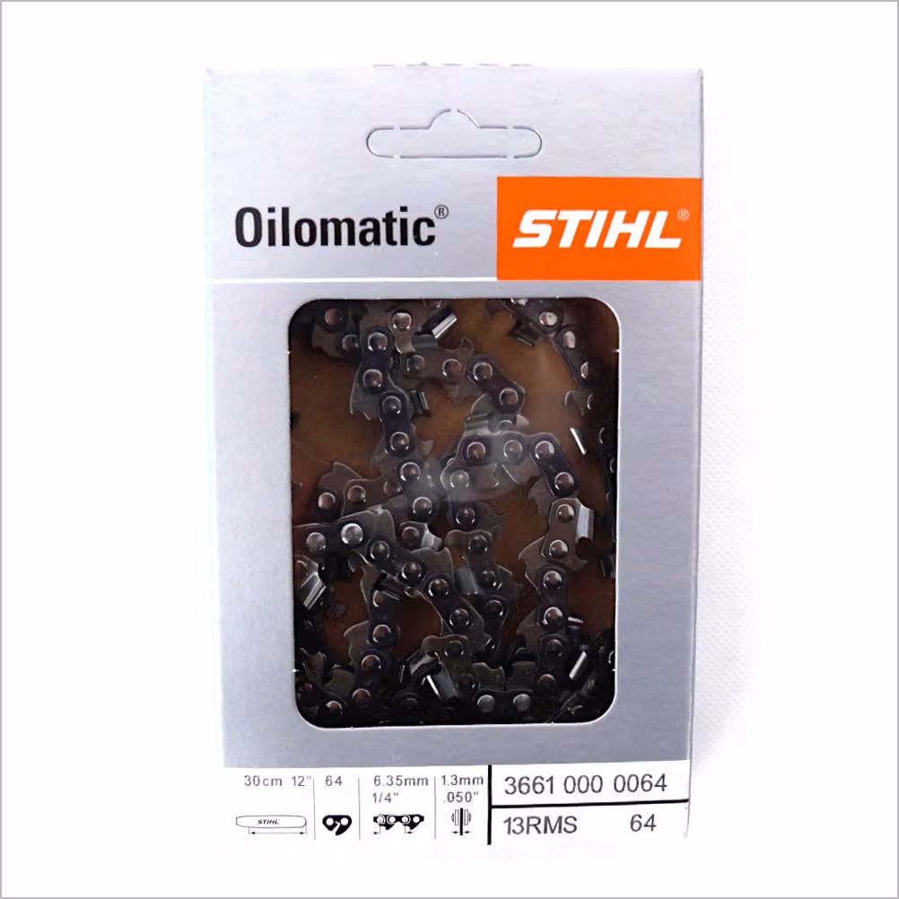 Catena per motosega Stihl 13RMS (a denti pieni) 1/4 1,3 64 maglie per barra da 30 cm per set di taglio Carving (3661 000 0064)