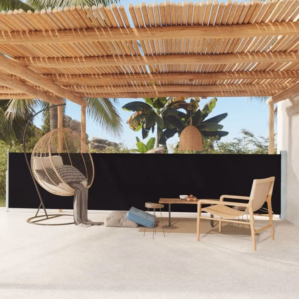 Maison Exclusive - Tenda da sole a casson estensibile, 117x614 cm, colore nero