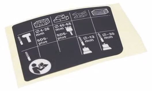 Targhetta indicatrice per Martelli perforatori BOSCH PROFESSIONAL - 1611110Y46
