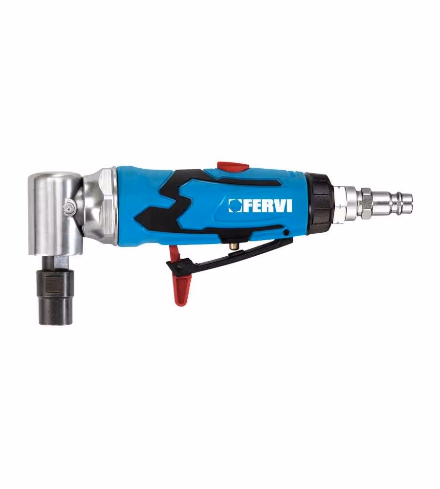 Fervi Smerigliatrice Pneumatica 90° Ciano/Nero con Regolazione Velocità
