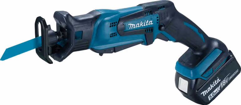 Sega a sciabola Makita DJR183RT1J 18 V/5,0 Ah Caricabatteria in MAKPAC