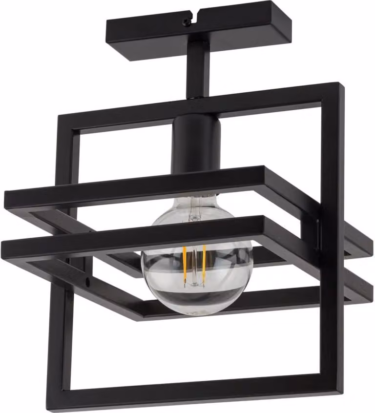 Lampada da soffitto Merci nera 1xE27x15W in metallo, dimensioni: 34x26x26 cm, IP20, Sigma Lighting