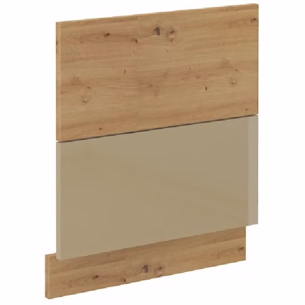 Sportello per lavastoviglie da incasso ADARA - 60x57 cm, cappuccino / rovere artigianale