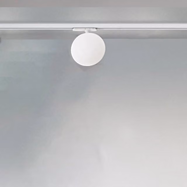 Plafoniera a Sfera per Binario Perenz in Metallo e Vetro Bianco con LED da 24W 3000K Luce Bianco Caldo