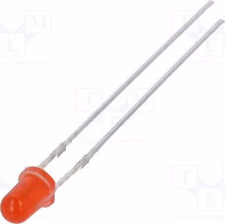 10 LED a 3 mm, colore rosso, angolo di visione di 70°, modello OSR5JA3Z74A. Diodi LED a montaggio su foro, 3 mm, luminosità da 220 a 330 mcd