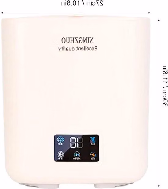 Mini-combinazione per lavaggio e asciugatura portatile - Grande capacità 7 litri - Lavatrice automatica mini - Touchscreen - Appartamento (Beige)