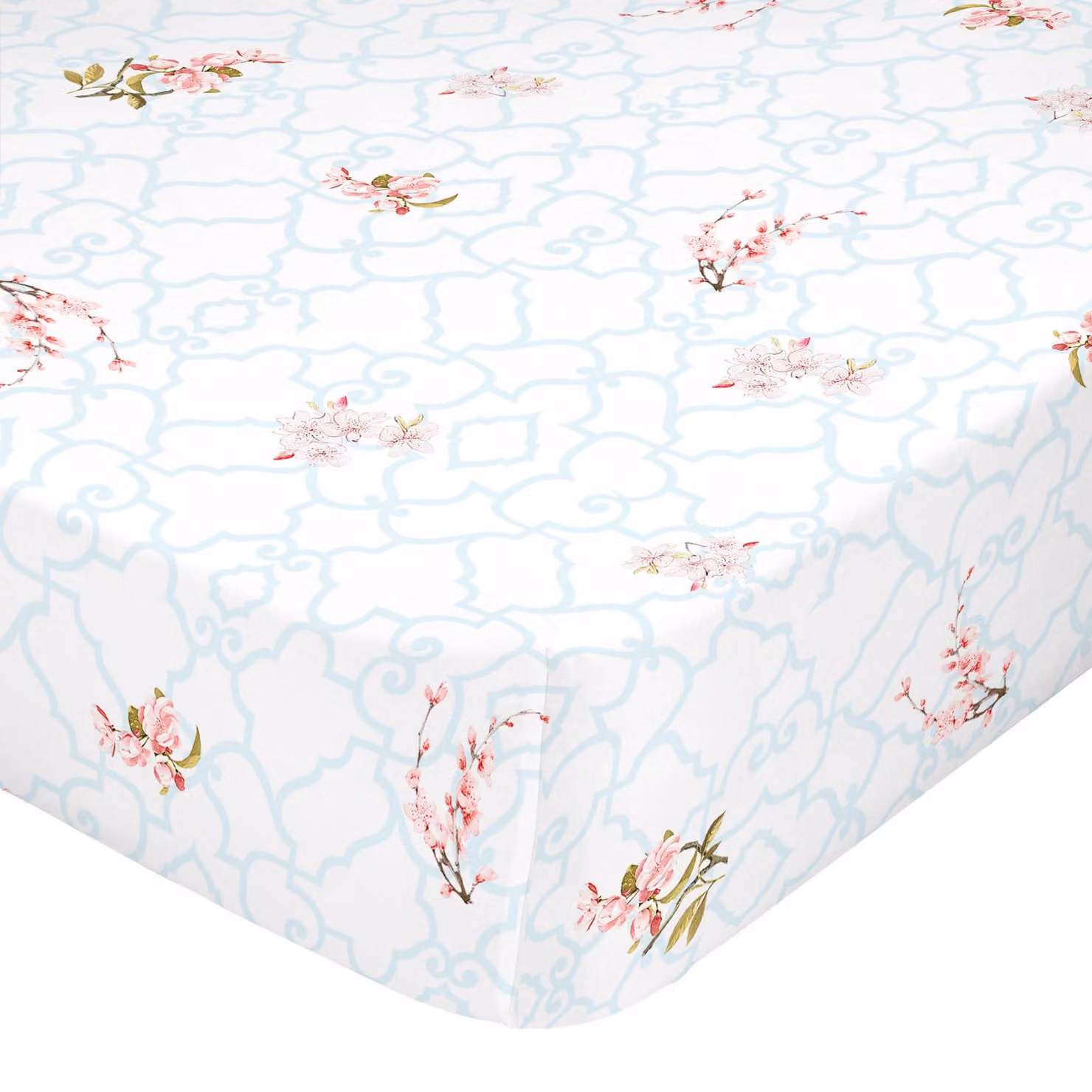 Letto imbottito 140x200x32 cm, motivo floreale, multicolore