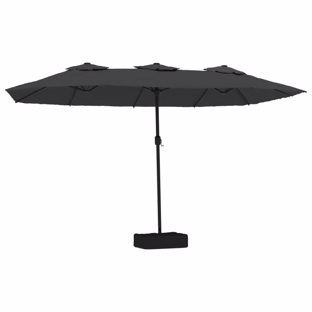 Ombrellone a Doppia Testa con LED Antracite 449x265 cm
