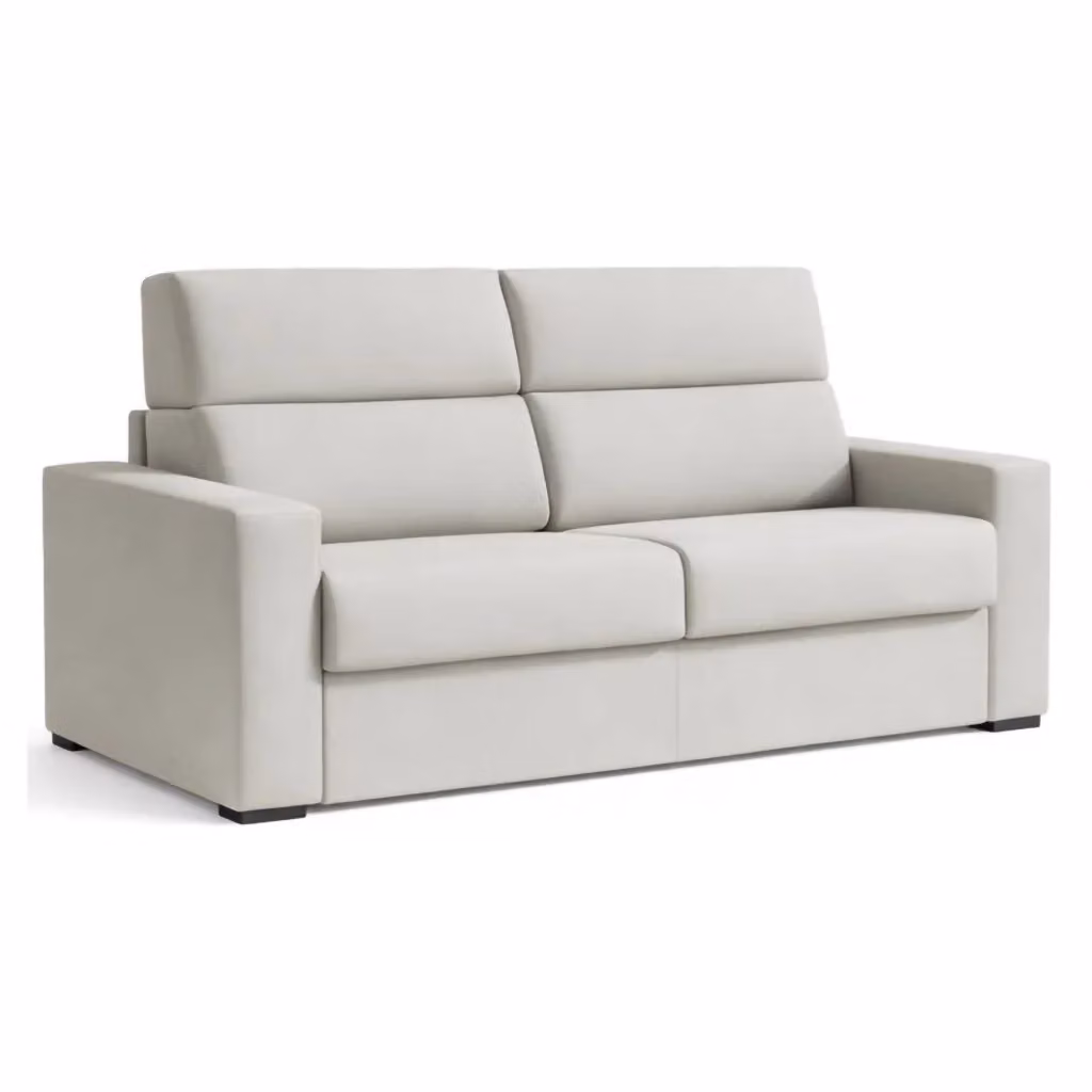 Divano Letto Ecate DMORA a 2 Posti con Rivestimento Sfoderabile in Tessuto Grigio, L: 200 cm, P: 95 cm – 2