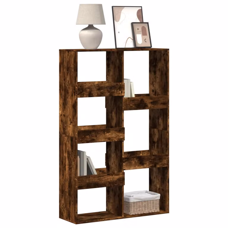 Libreria vidaXL in Legno Multistrato e MDF, Colore Rovere Fumo, L 100 cm x P 33 cm x H 155,5 cm