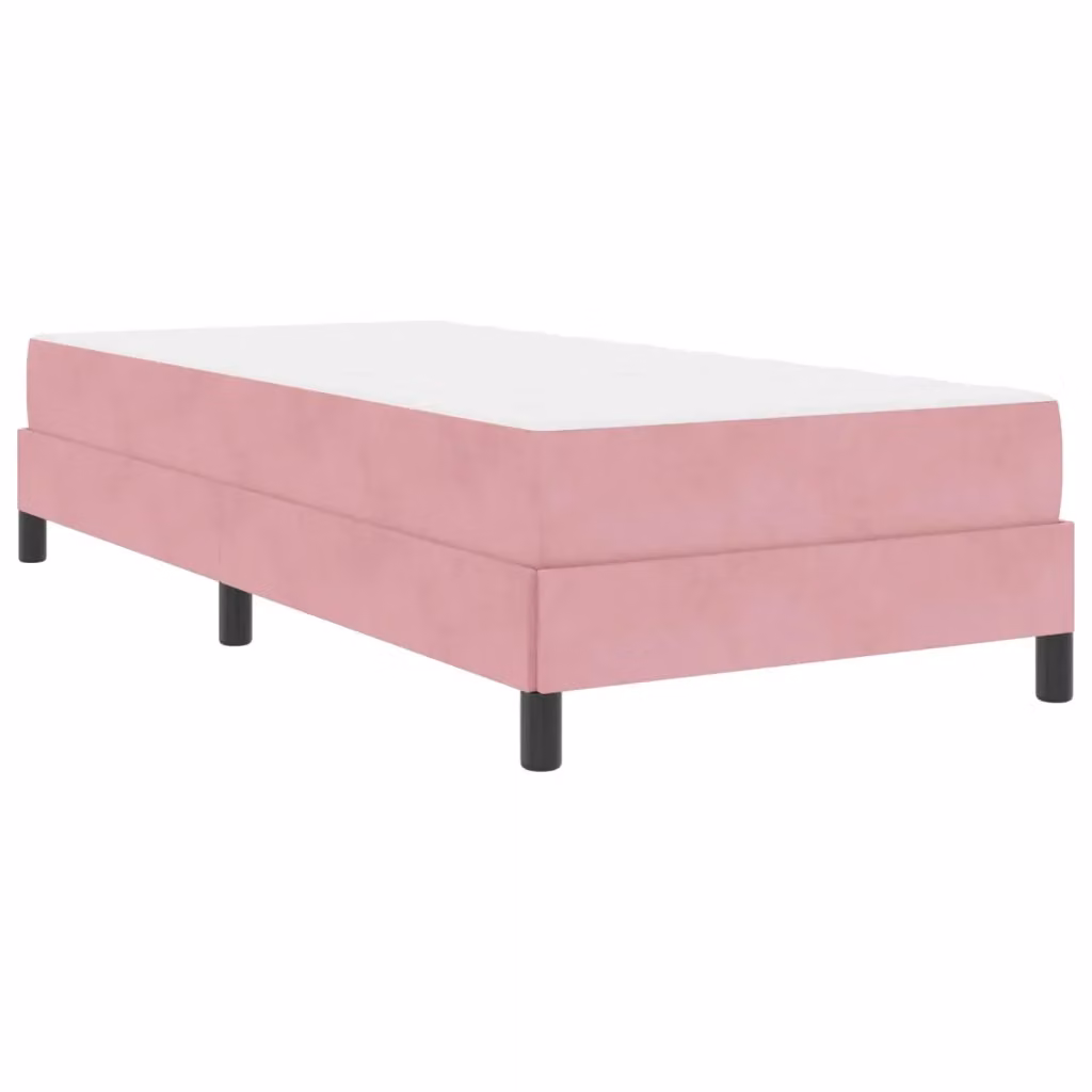 Letto a molle con materasso vidaXL in tessuto rosa, L/P/H: 80 x 200 x 45 cm – 2