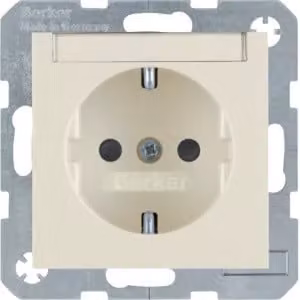 Berker 47498982 Presa SCHUKO con campo di etichettatura, bianco lucido Berker S.1