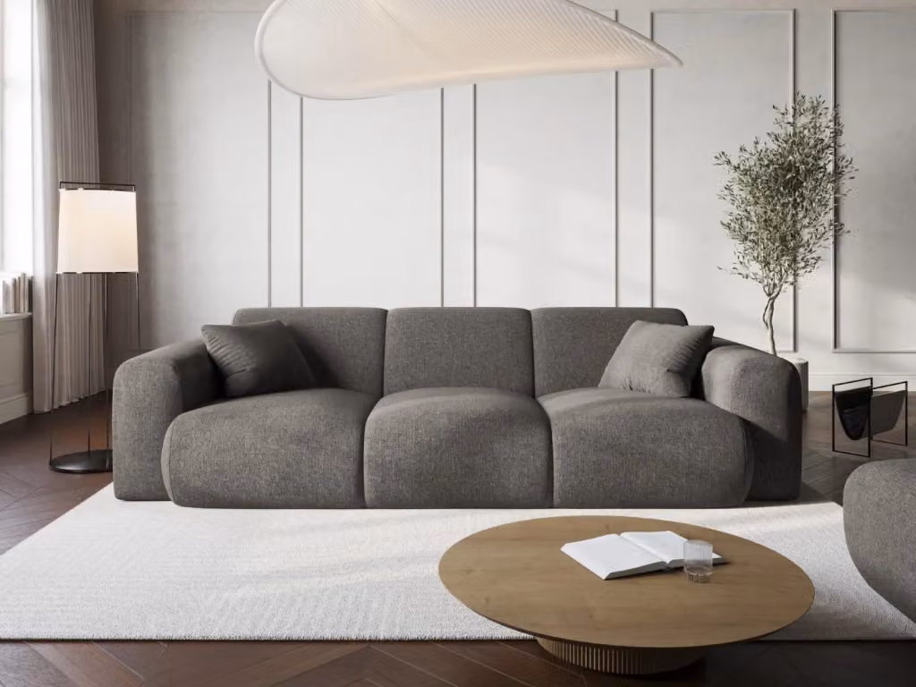 Divano 3 posti Nolio Cosmopolitan Design in ciniglia grigio L: 235 cm, P: 72 cm, H: 84,5 cm – 2