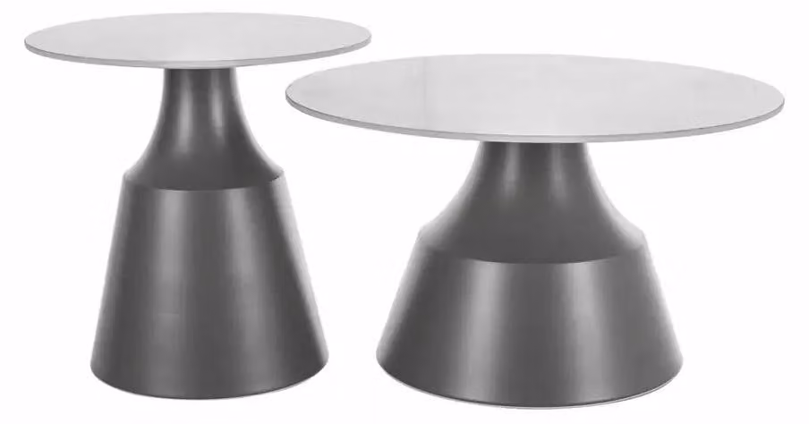 FURNLUX Tavolino Itaka, grigio, 70 cm (2 pezzi) / Colore principale: / Dimensioni: