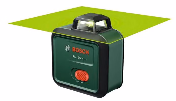 Laser lineare BOSCH  PLL 360-1 G  Con manuale d'uso, valigetta protettiva e batteria agli ioni di litio