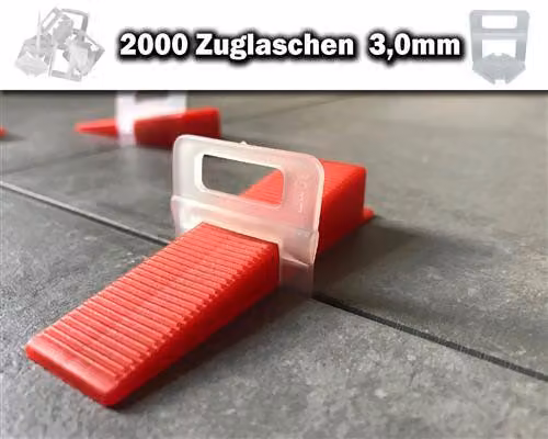 2000 linguette di trazione 3,0 mm - Sistema di livellamento piastrelle KACHEL GOTT®