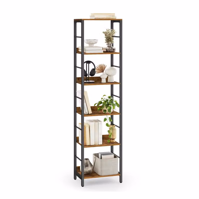 Scaffale autoportante montaggio veloce con ripiani, 6 Ripiani (40l x 178H cm)