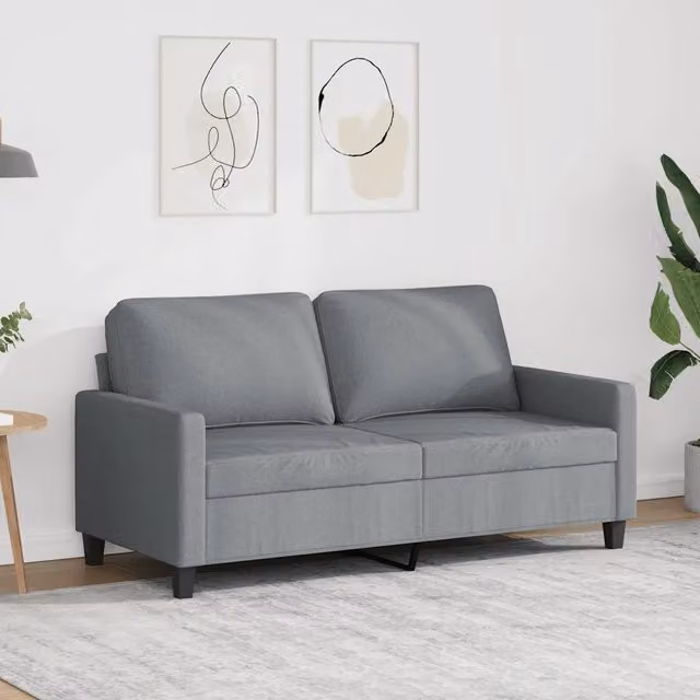 Divano a 2 Posti-Sofa 2 Posti Grigio Chiaro 140 cm in Tessuto 929860