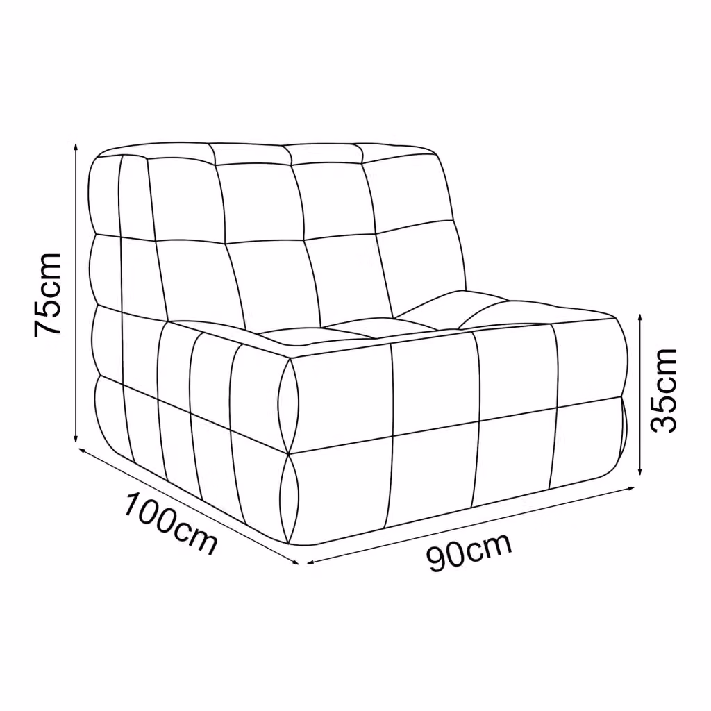Sedia relax a poltrona modello tub moderna grigia HELLOSHOP26 L: 75 cm, P: 90 cm, H: 100 cm – 2