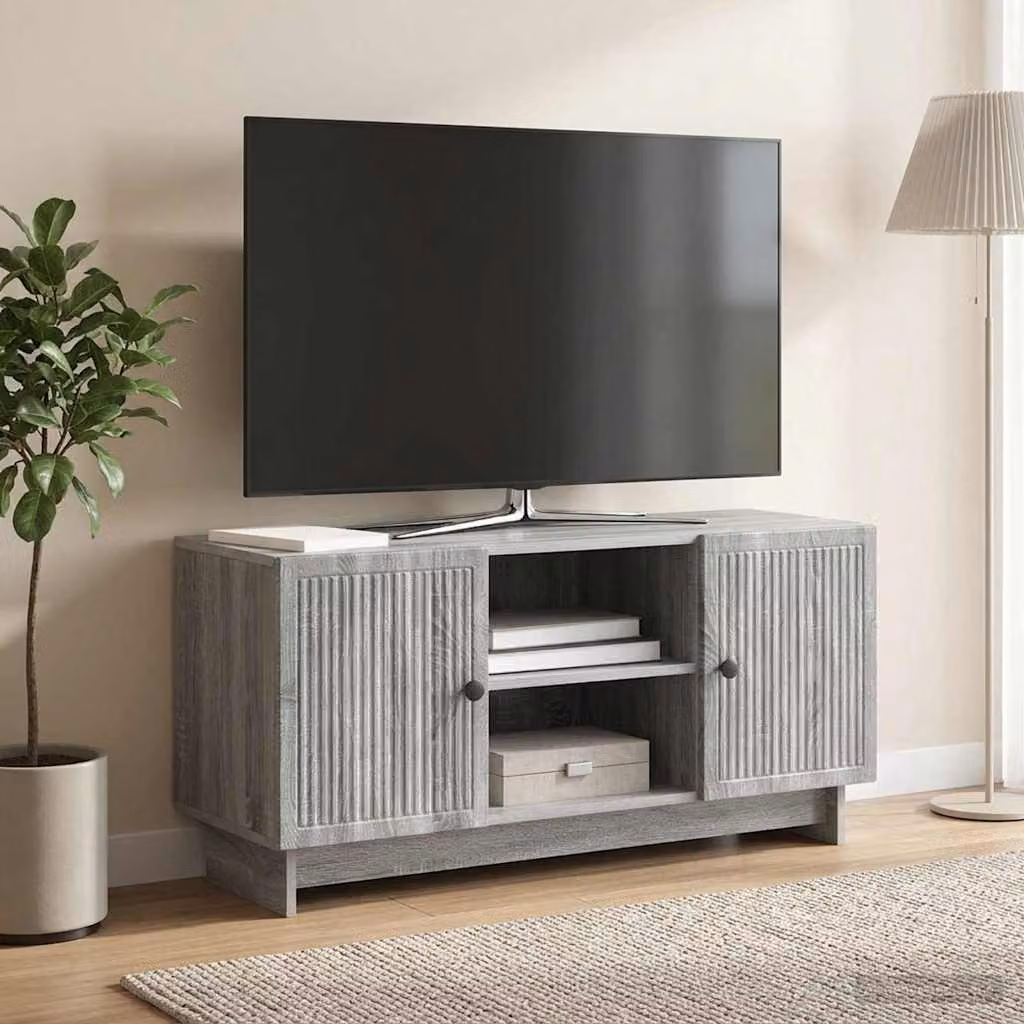 Mobile TV vidaXL in stile vintage, colore grigio, L/P/H: 102 x 34,5 x 50 cm