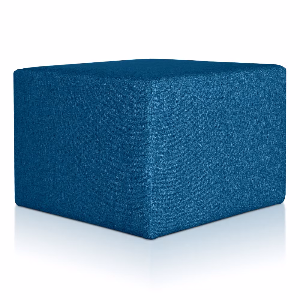 Pouf Rubino 63 x 63 cm Blu