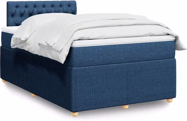 Letto Ibrido vidaXL con Materasso Blu e Struttura in Legno di Pino, L/P/H: 200 x 120 x 100,5 cm