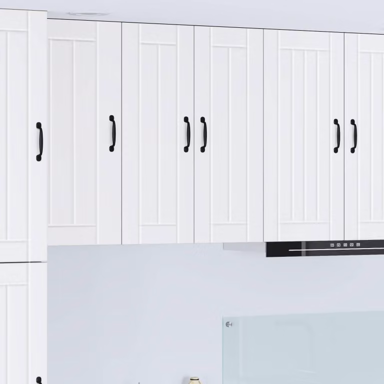 vidaXL Mobile in vetro da parete LUCCA Bianco 60 x 31 x 80 cm