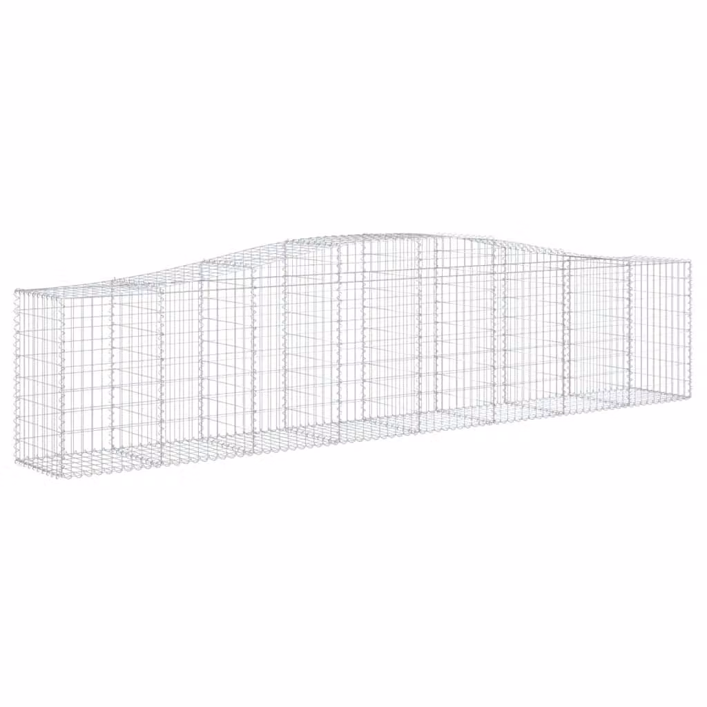 Cesto Gabbione ad Arco 400x50x80/100 cm Ferro Zincato