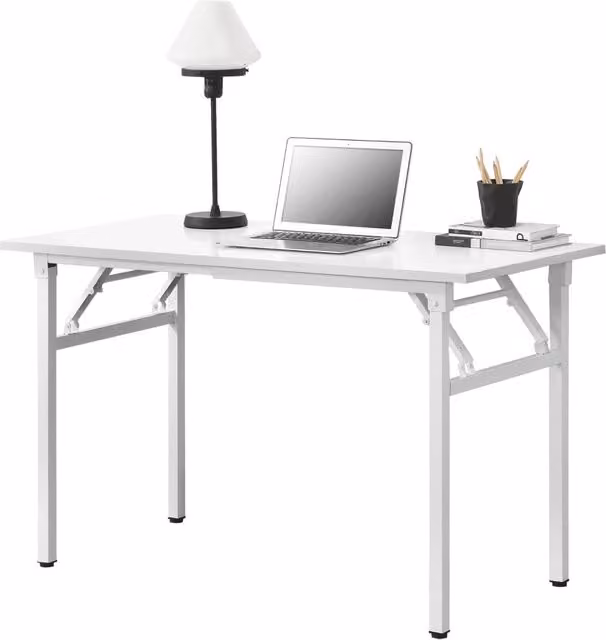 Scrivania Pieghevole neu.haus con Piano in MDF Laminato Bianco L: 120 cm, P: 60 cm, H: 75 cm – 1