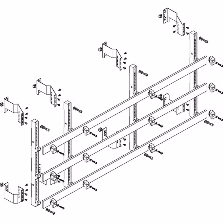 Modulo barra collettrice ABN piatto 5FB/5RE 185 mm con CU 50x10 mm, a 3 poli, EBM 150 mm MFSC55983